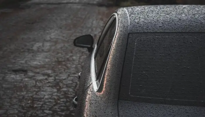 wet car